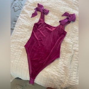 Magenta Velour BodySuit